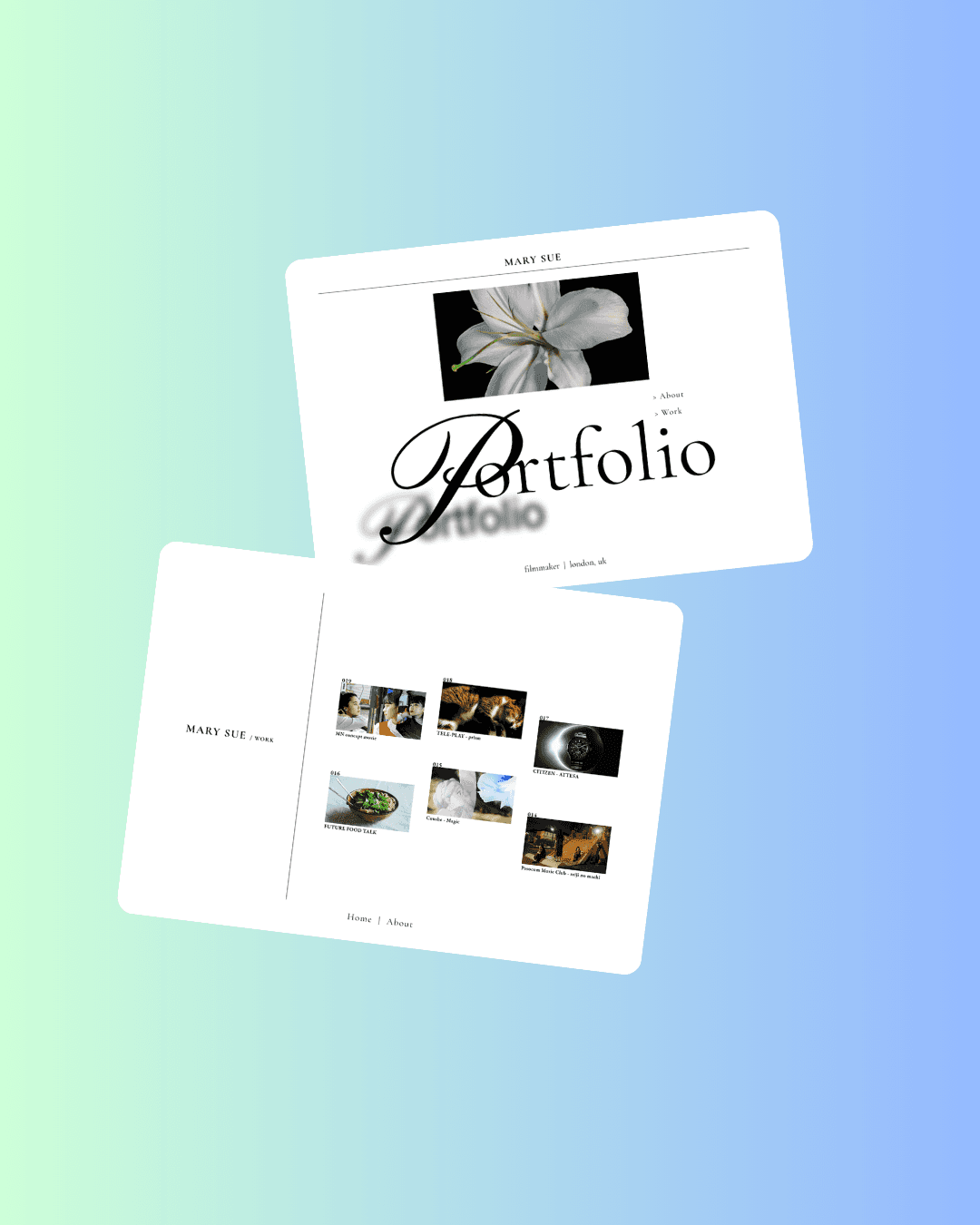 Filmographer Portfolio Website